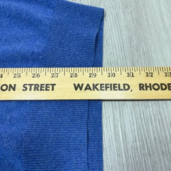 2 Daniel Cremieux Sweater Mens Large Black Cashmere V Neck Classic Pullover Blue - Picture 10 of 16